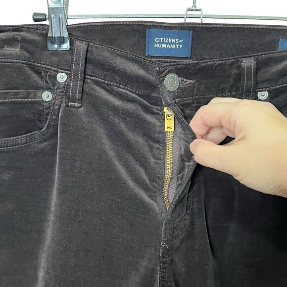 Citizens of Humanity NWT London Velvet Jeans Men’s Size 32 Brown Slim Tapered - Picture 6 of 13